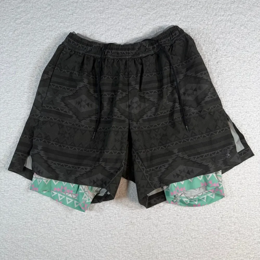Chubbies The Quest Lined Men's Black Athletic Performance Shorts small 5.5